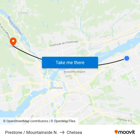 Prestone / Mountainside N. to Chelsea map