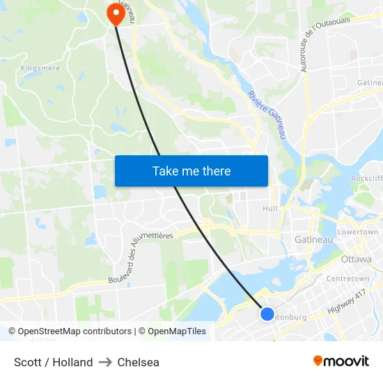 Scott / Holland to Chelsea map