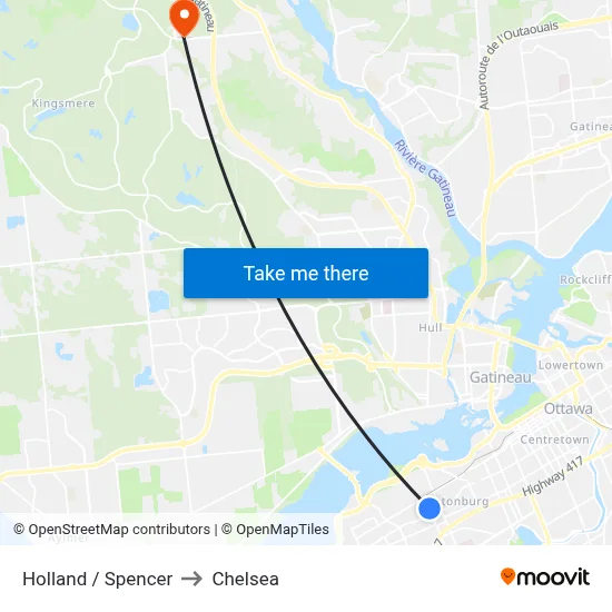 Holland / Spencer to Chelsea map