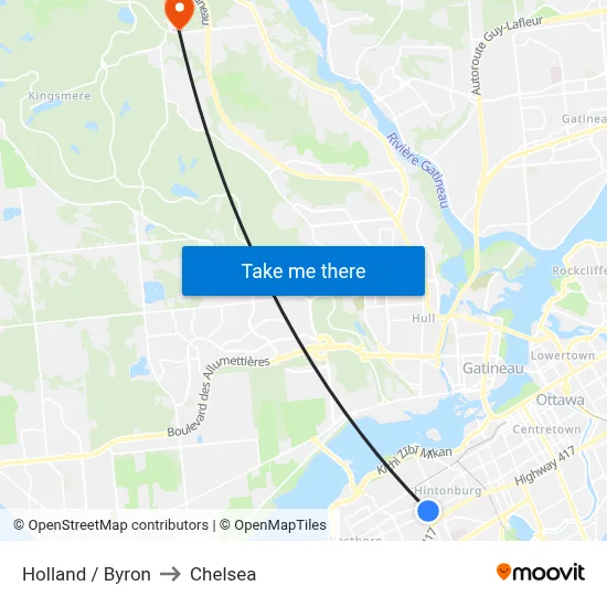 Holland / Byron to Chelsea map