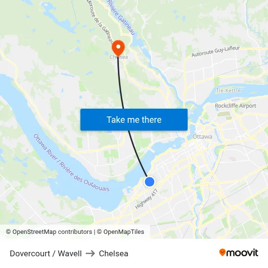 Dovercourt / Wavell to Chelsea map