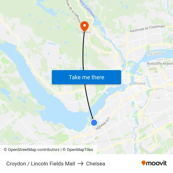 Croydon / Lincoln Fields Mall to Chelsea map