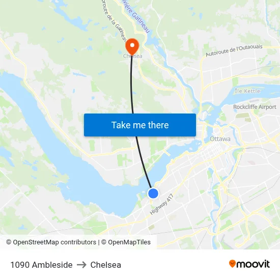 1090 Ambleside to Chelsea map