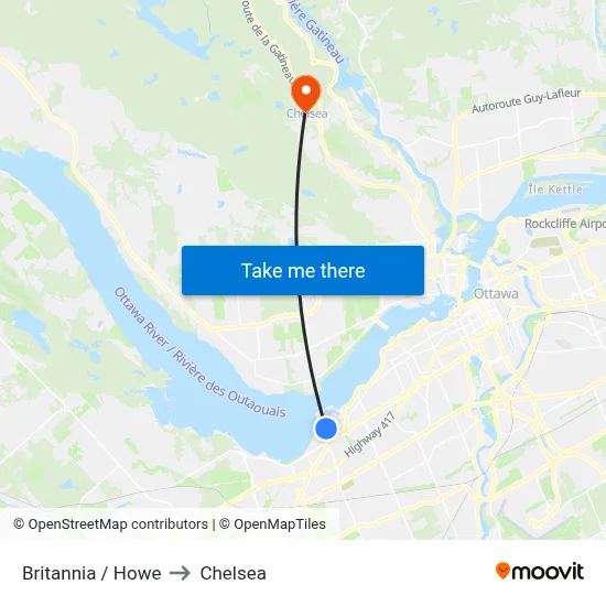 Britannia / Howe to Chelsea map