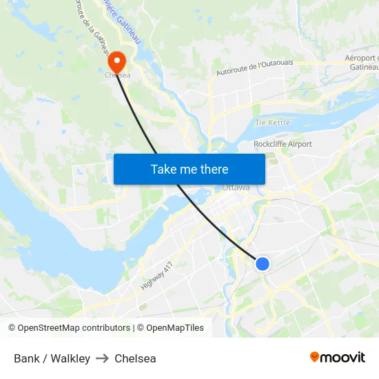 Bank / Walkley to Chelsea map