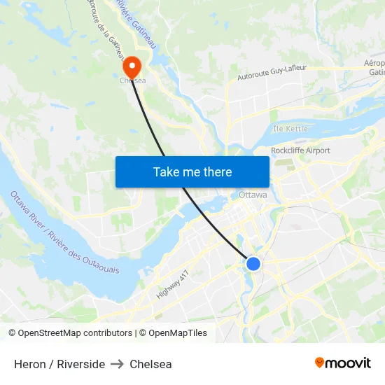 Heron / Riverside to Chelsea map