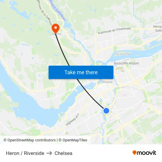 Heron / Riverside to Chelsea map