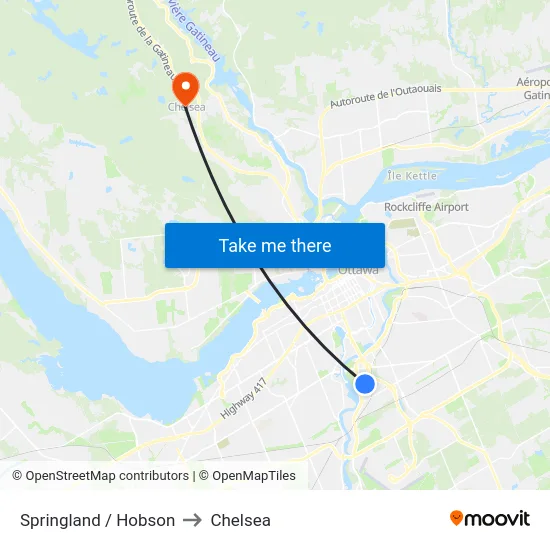 Springland / Hobson to Chelsea map