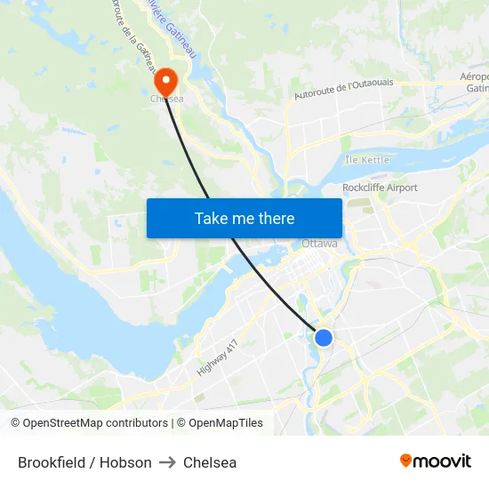 Brookfield / Hobson to Chelsea map