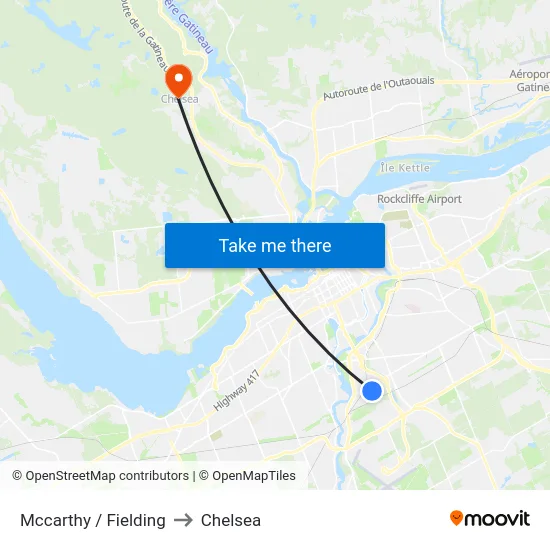 Mccarthy / Fielding to Chelsea map