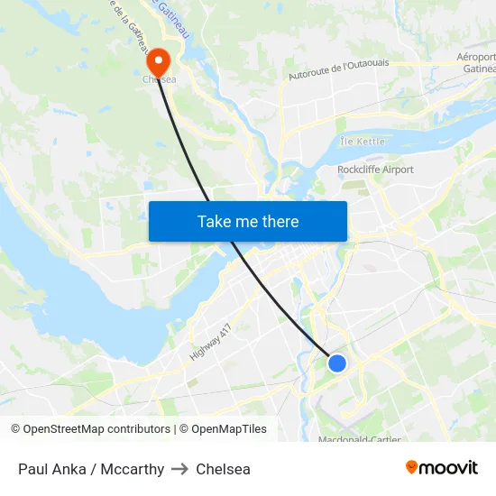 Paul Anka / Mccarthy to Chelsea map