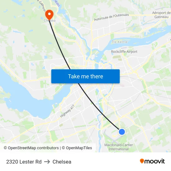 2320 Lester Rd to Chelsea map