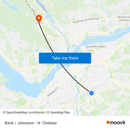 Bank / Johnston to Chelsea map