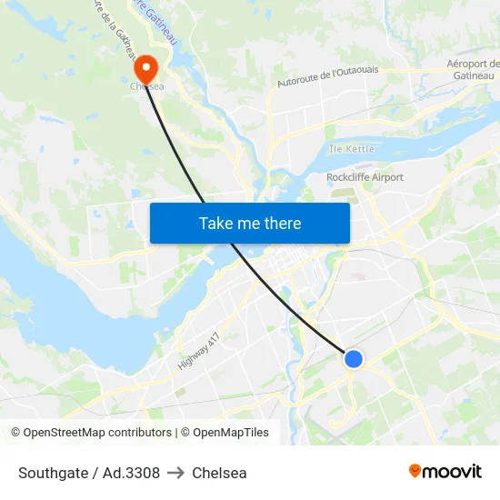 Southgate / Ad.3308 to Chelsea map