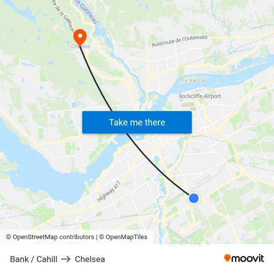 Bank / Cahill to Chelsea map