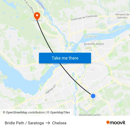 Bridle Path / Saratoga to Chelsea map