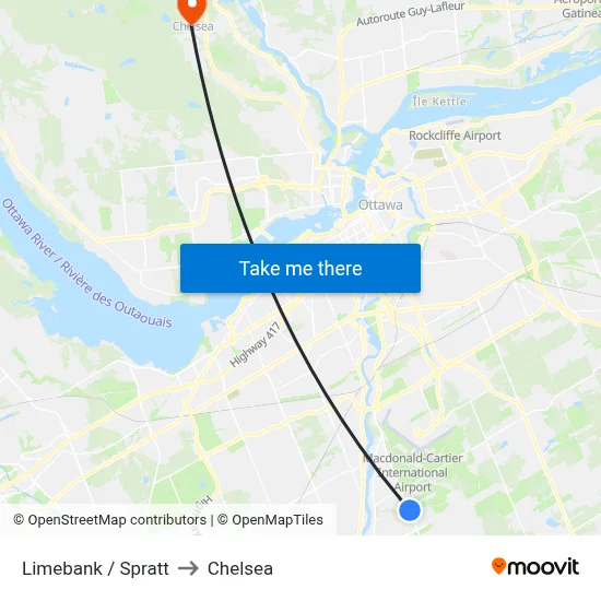 Limebank / Spratt to Chelsea map