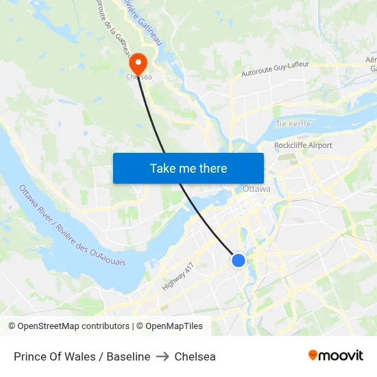 Prince Of Wales / Baseline to Chelsea map