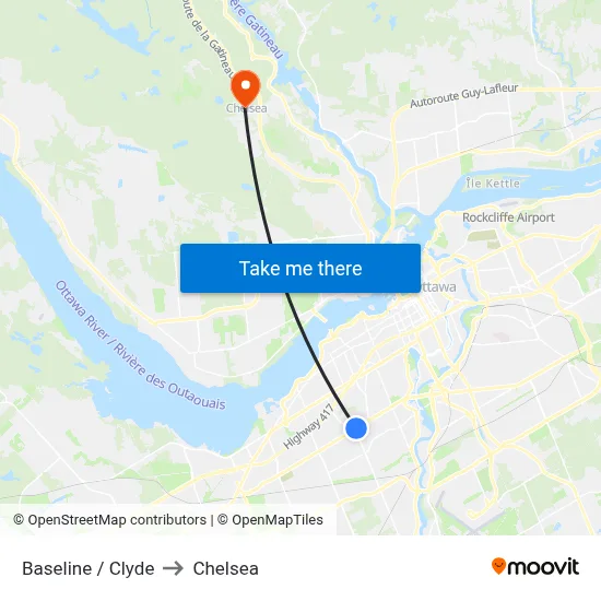 Baseline / Clyde to Chelsea map