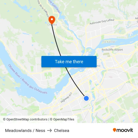 Meadowlands / Ness to Chelsea map