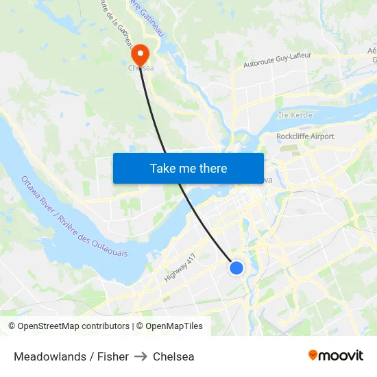 Meadowlands / Fisher to Chelsea map