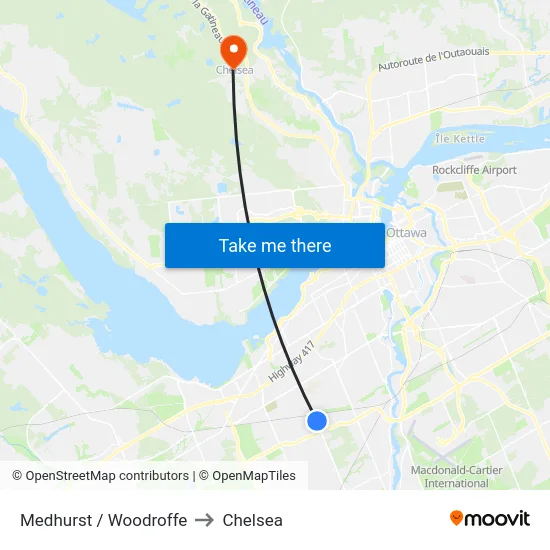Medhurst / Woodroffe to Chelsea map