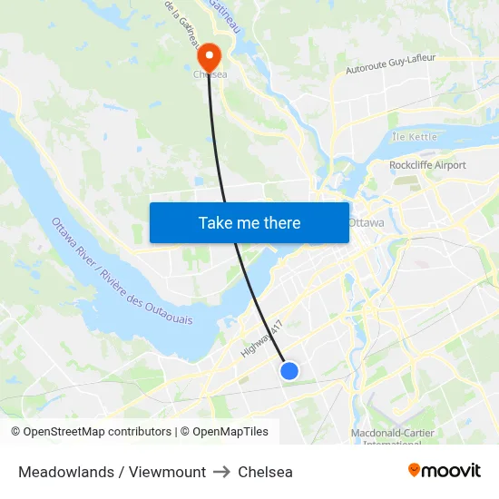 Meadowlands / Viewmount to Chelsea map