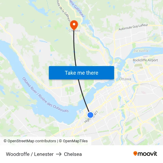 Woodroffe / Lenester to Chelsea map