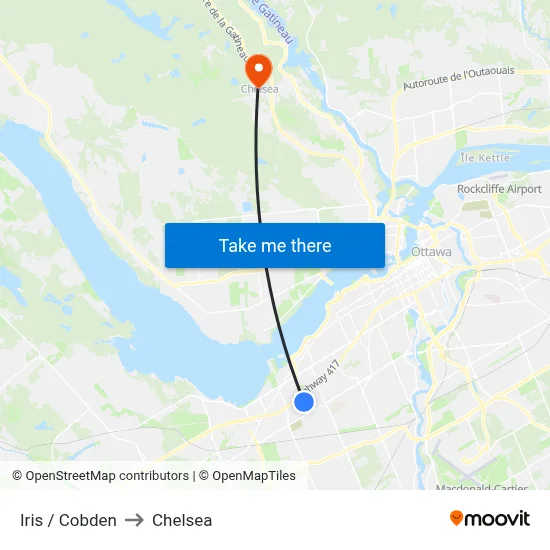 Iris / Cobden to Chelsea map
