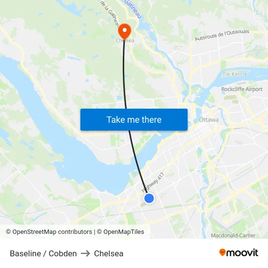 Baseline / Cobden to Chelsea map