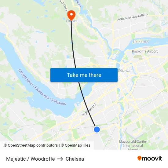 Majestic / Woodroffe to Chelsea map