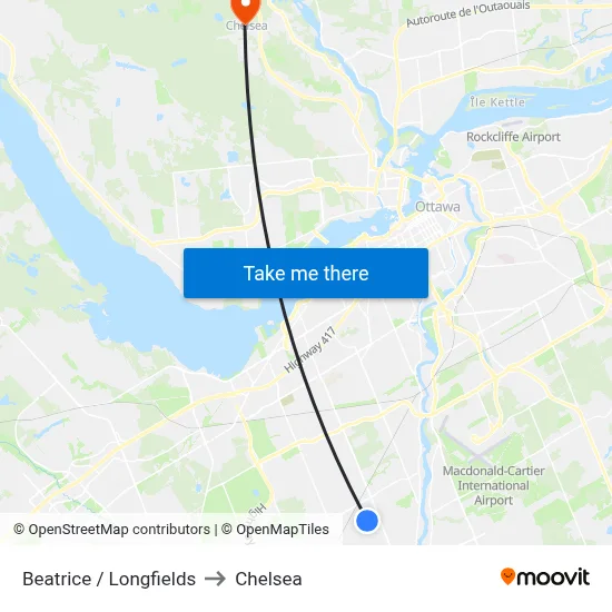 Beatrice / Longfields to Chelsea map