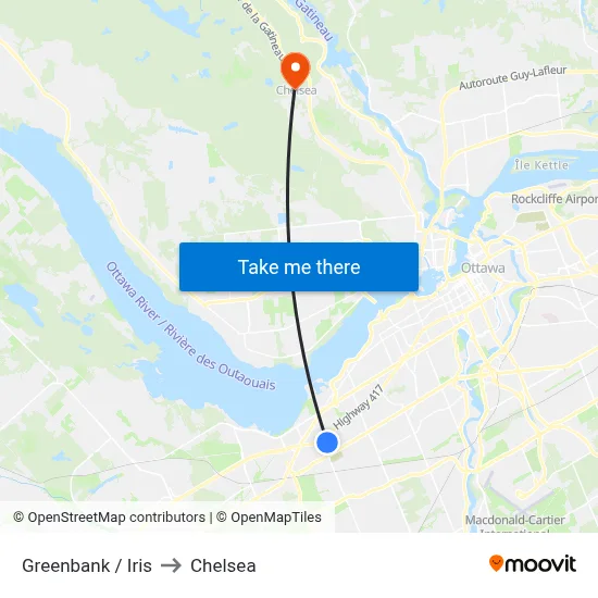 Greenbank / Iris to Chelsea map