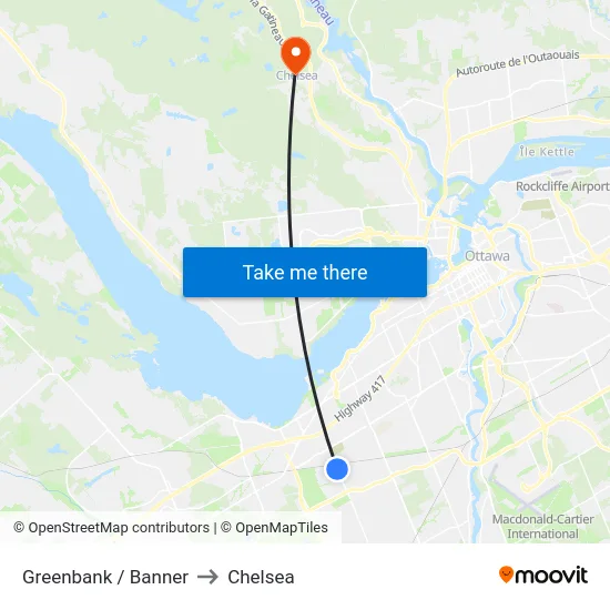 Greenbank / Banner to Chelsea map