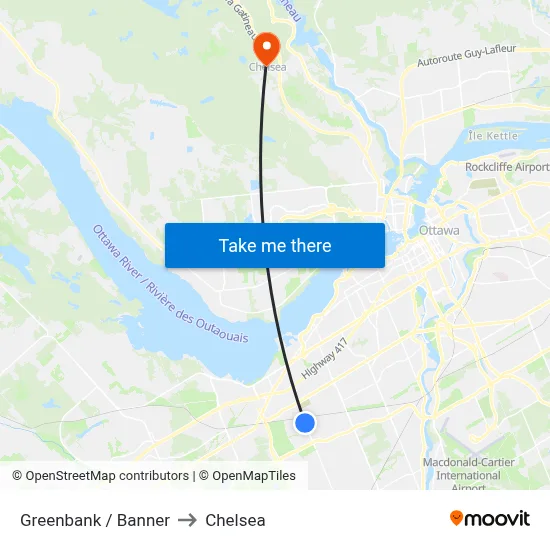Greenbank / Banner to Chelsea map