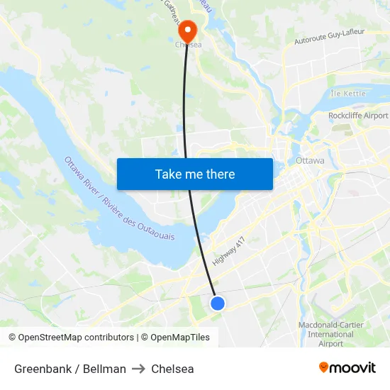 Greenbank / Bellman to Chelsea map