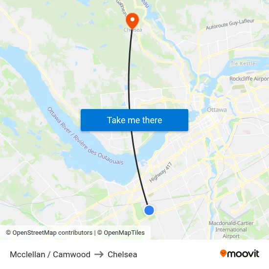 Mcclellan / Camwood to Chelsea map