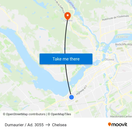 Dumaurier / Ad. 3055 to Chelsea map