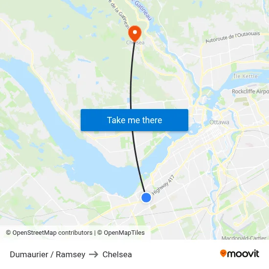 Dumaurier / Ramsey to Chelsea map
