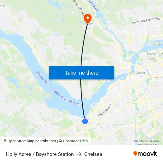 Holly Acres / Bayshore Station to Chelsea map