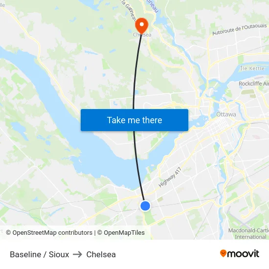 Baseline / Sioux to Chelsea map