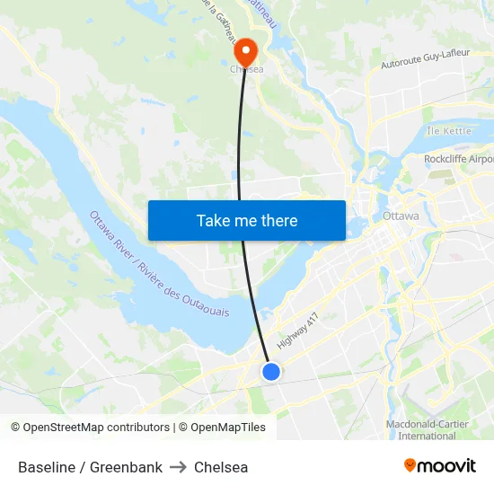 Baseline / Greenbank to Chelsea map