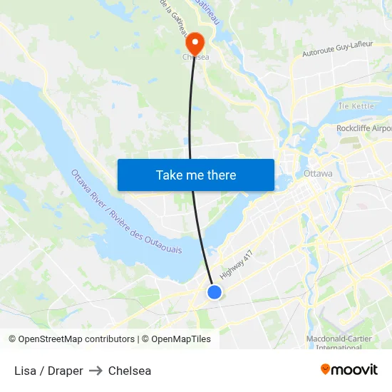Lisa / Draper to Chelsea map