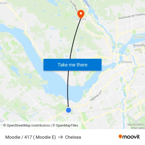 Moodie / 417 ( Moodie E) to Chelsea map