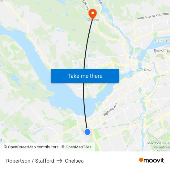 Robertson / Stafford to Chelsea map