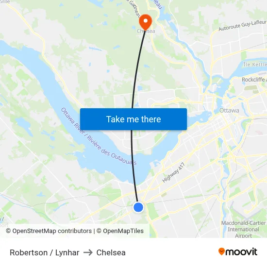 Robertson / Lynhar to Chelsea map