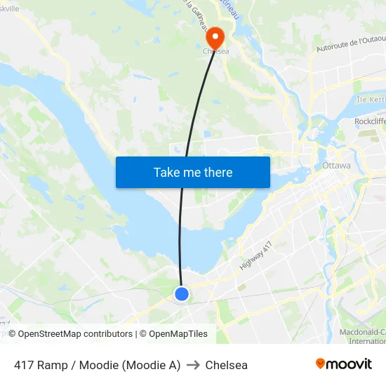 417  Ramp / Moodie (Moodie A) to Chelsea map