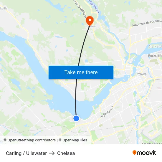 Carling / Ullswater to Chelsea map