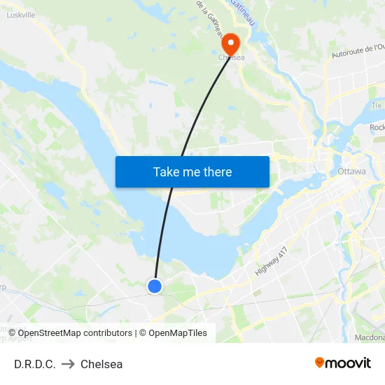 D.R.D.C. to Chelsea map