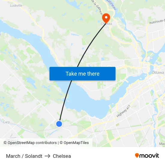March / Solandt to Chelsea map